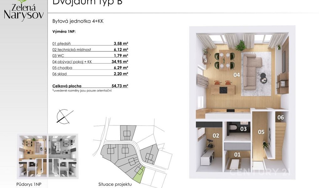 Prodej domu 105 m² s pozemkem 436 m², Narysov – náhled fotky 7