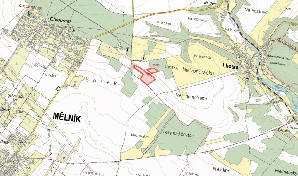 Prodej pole 46 020 m², Lhotka – náhled fotky 2