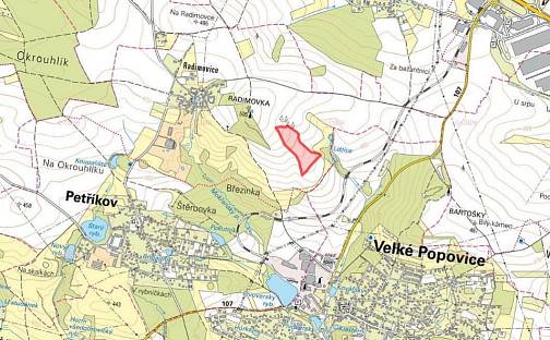 Prodej pole 45 174 m², Petříkov - Radimovice, okres Praha-východ