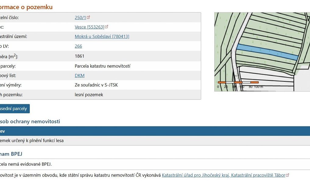 Prodej lesa 24 818 m², Vesce – náhled fotky 12