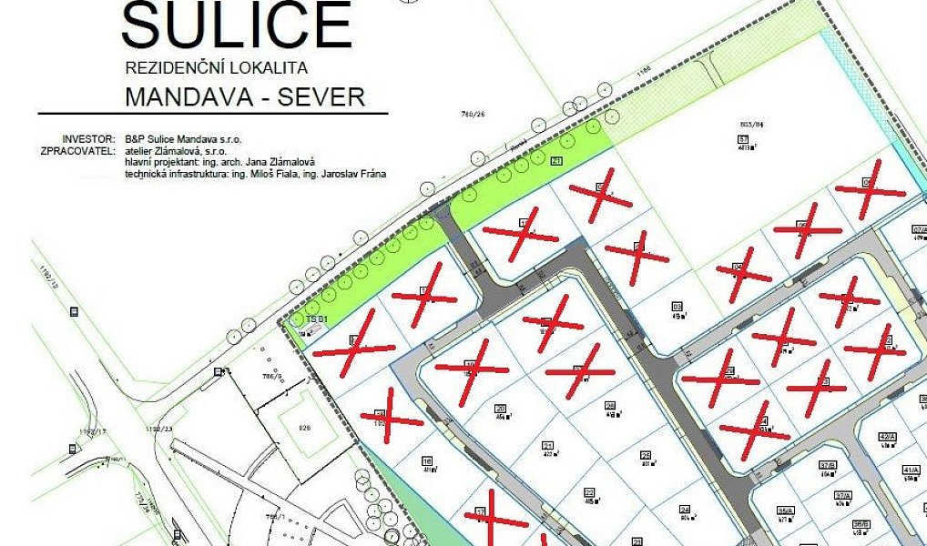 Prodej stavebního pozemku 801 m², Sulice – náhled fotky 2