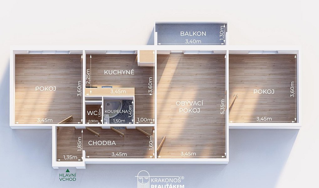 Prodej bytu 3+1 72 m², Valašské Meziříčí – náhled fotky 2