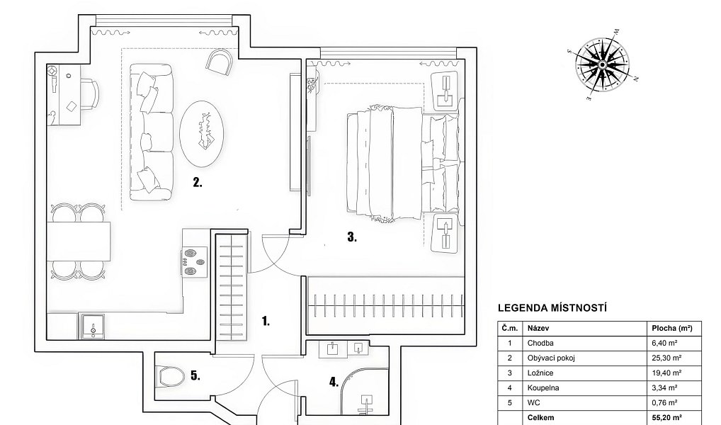 Pronájem bytu 2+kk 57 m², Praha – náhled fotky 26