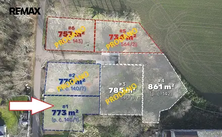 Prodej stavebního pozemku 773 m², Lišnice, okres Most