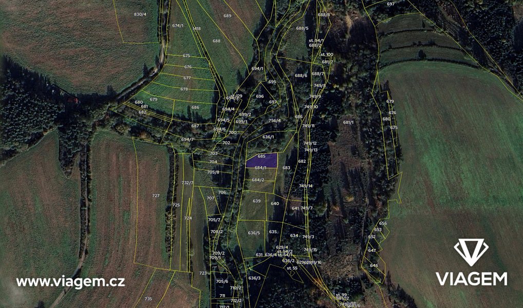 Prodej pole 398 m², Tehov – náhled fotky 4