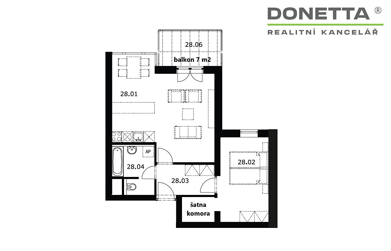 Prodej bytu 2+kk 57 m² – fotografie 3