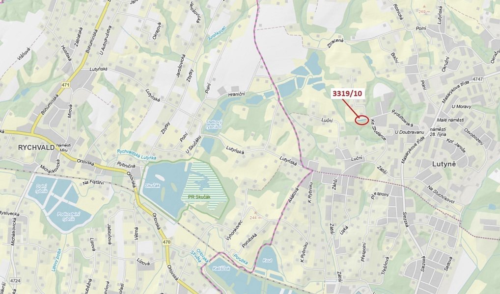 Dražba pozemku, 147 m², Karviná, Orlová
