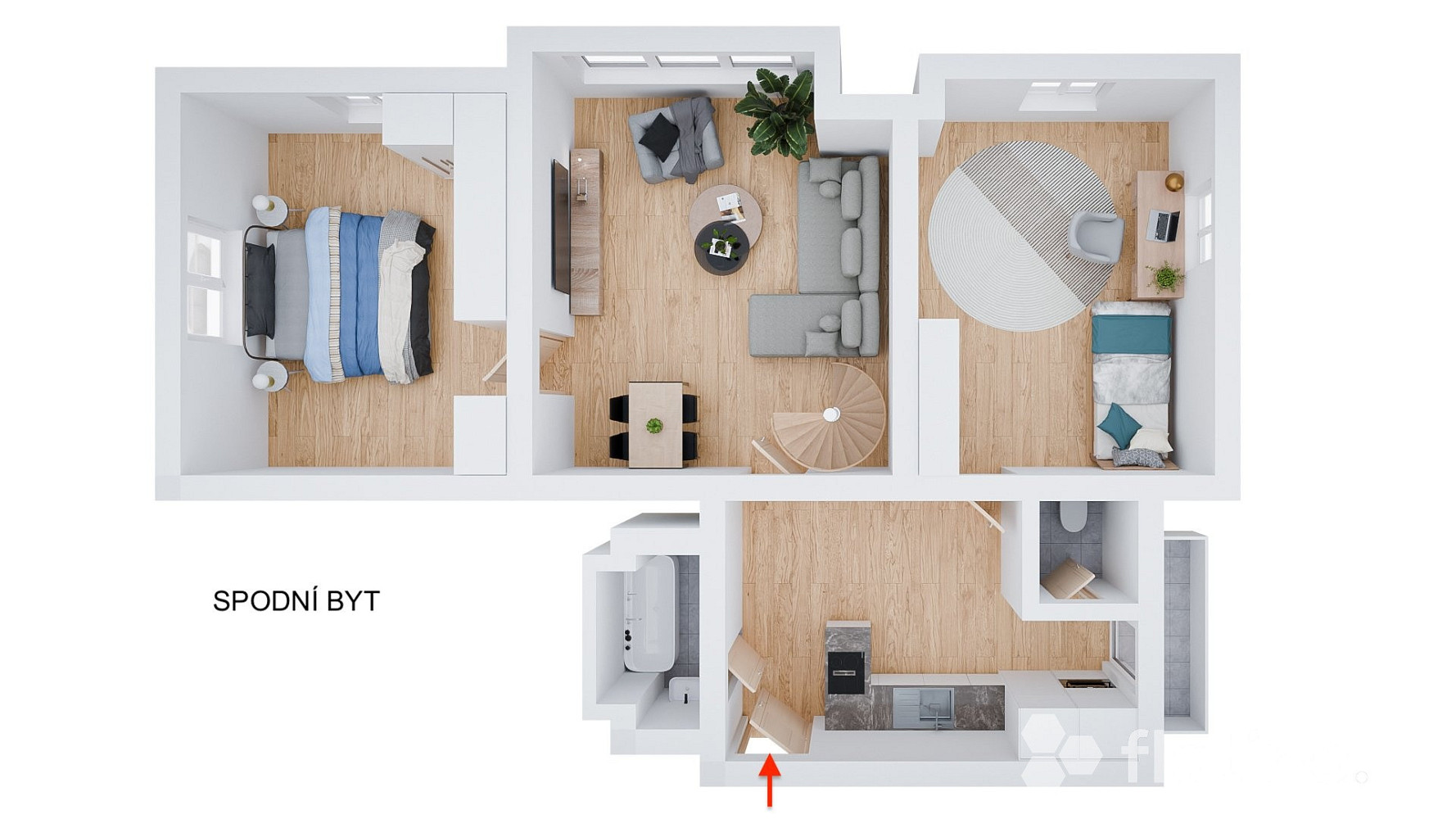 Prodej bytu 5+1 140 m² – pohled 4
