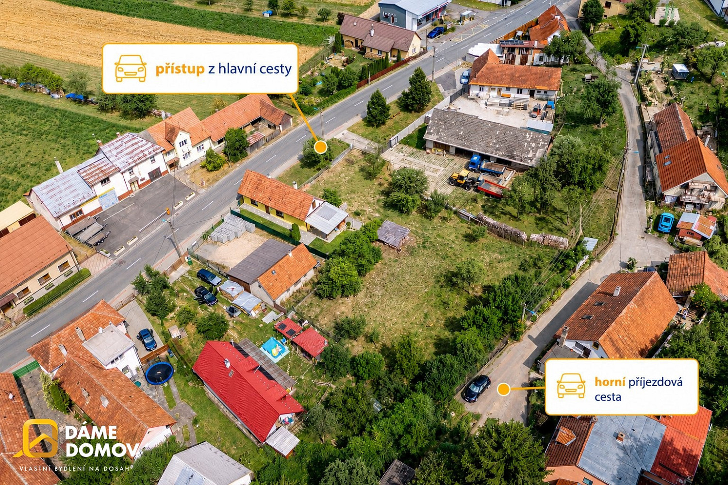 Prodej stavebního pozemku 1 376 m² – fotografie 3