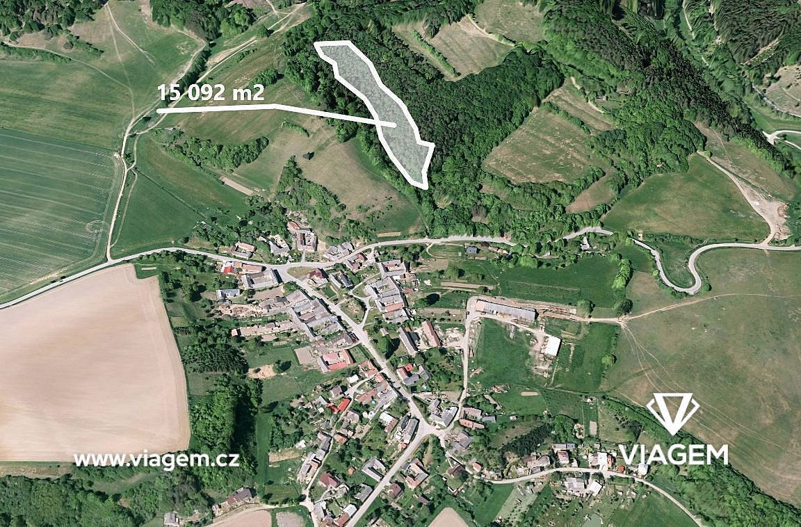 Prodej lesa 1 741 m²