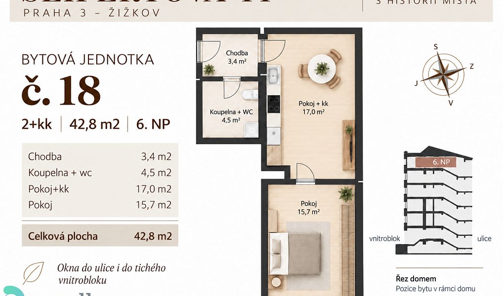 Prodej bytu 2+kk 43 m², Praha – náhled fotky 7
