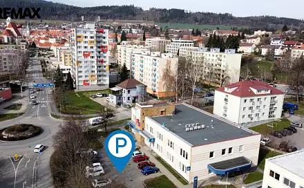 Pronájem parkovacího stání 12 m2, Nádražní, Prachatice - Prachatice II
