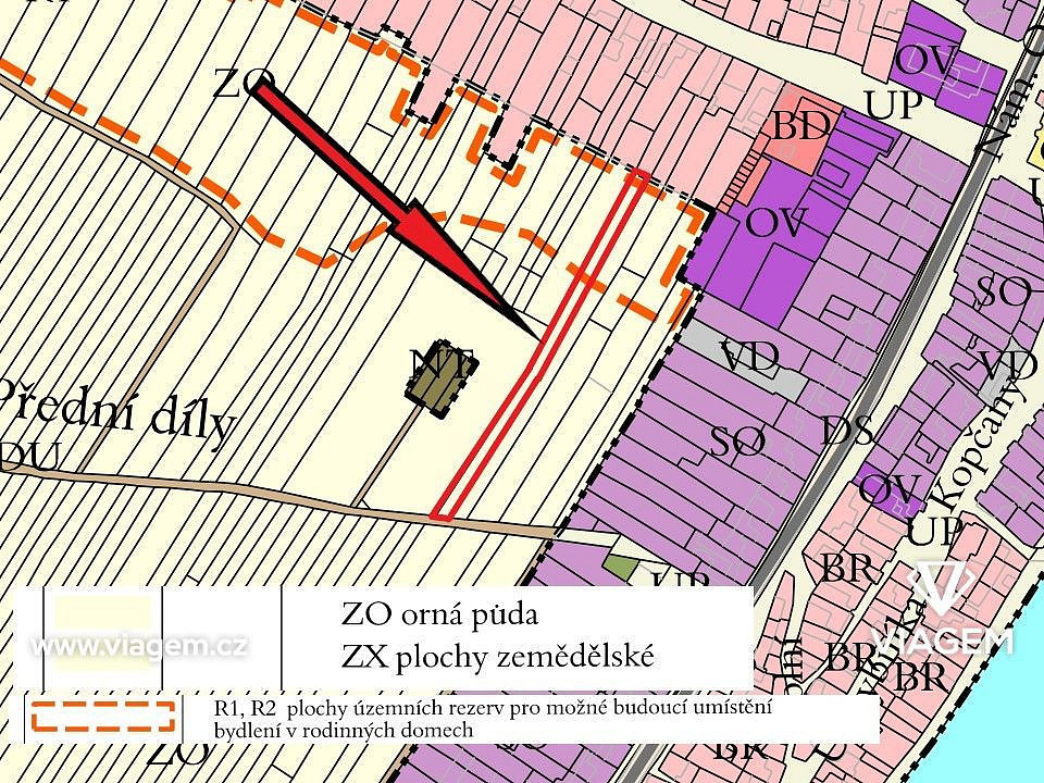 Zahrada 1 491 m², Podíl 50 % o výměře 746 m² – pohled 2
