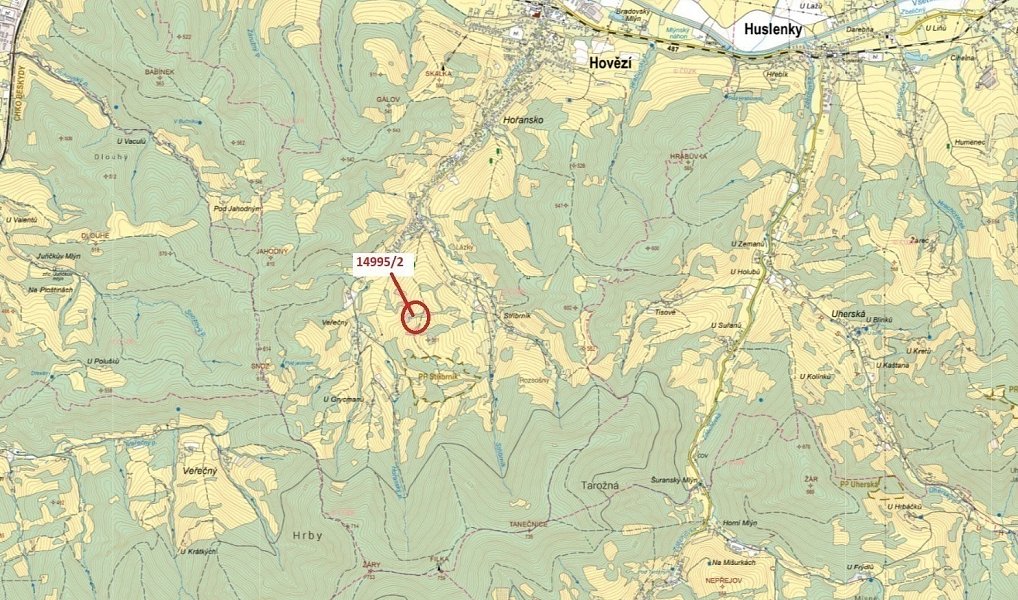 Dražba lesa, 330 m², Vsetín, Hovězí