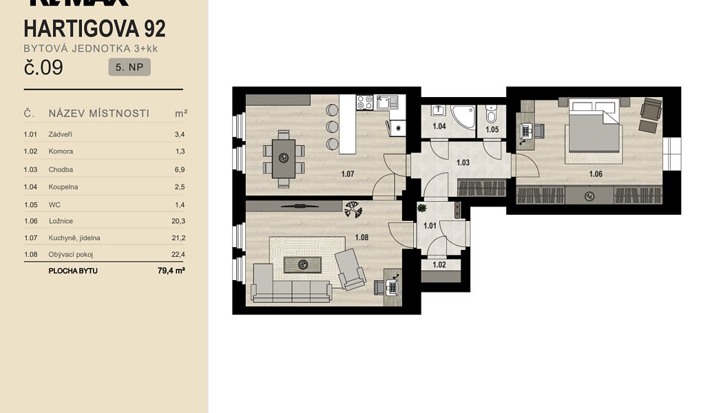 Prodej bytu 3+kk 79 m², Praha – náhled fotky 10