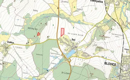 Prodej pole 16 604 m², Seč, okres Plzeň-Jih