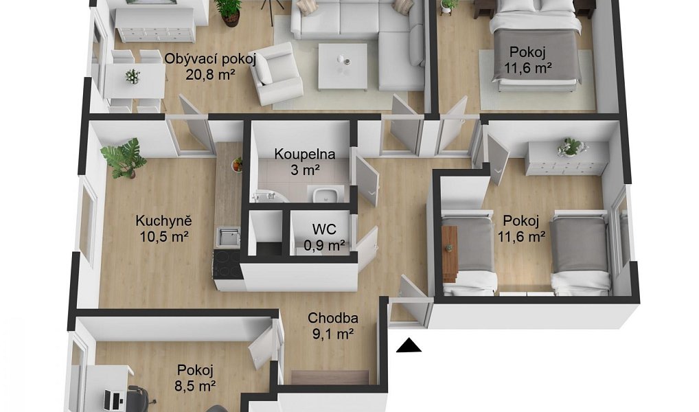 Prodej bytu 4+1 74 m², Oldřichov – náhled fotky 5