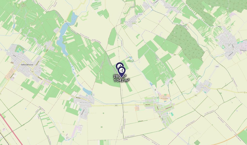 Prodej pole 1 322 m², Prušánky – náhled fotky 3