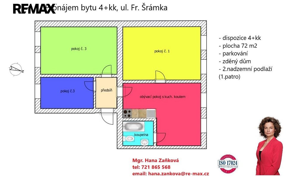 Pronájem bytu 4+kk 72 m², České Budějovice – náhled fotky 10