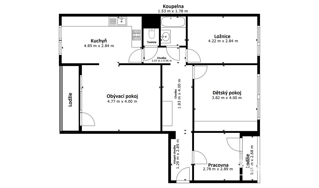 Prodej bytu 4+1 85 m², Ústí nad Labem – náhled fotky 3