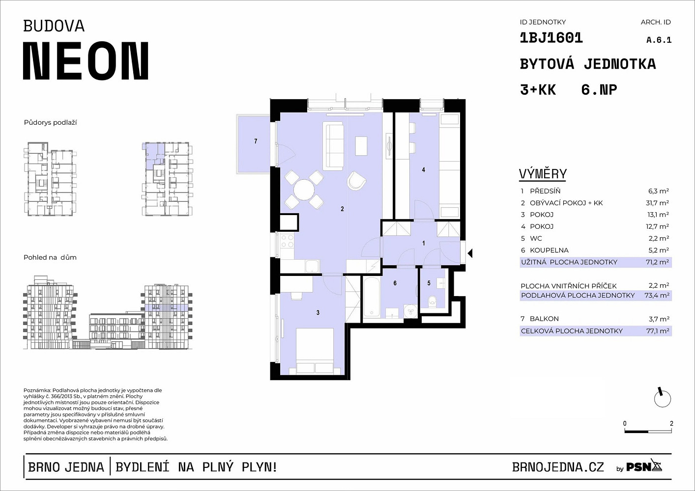 Prodej bytu 3+kk 71 m² — photo 2