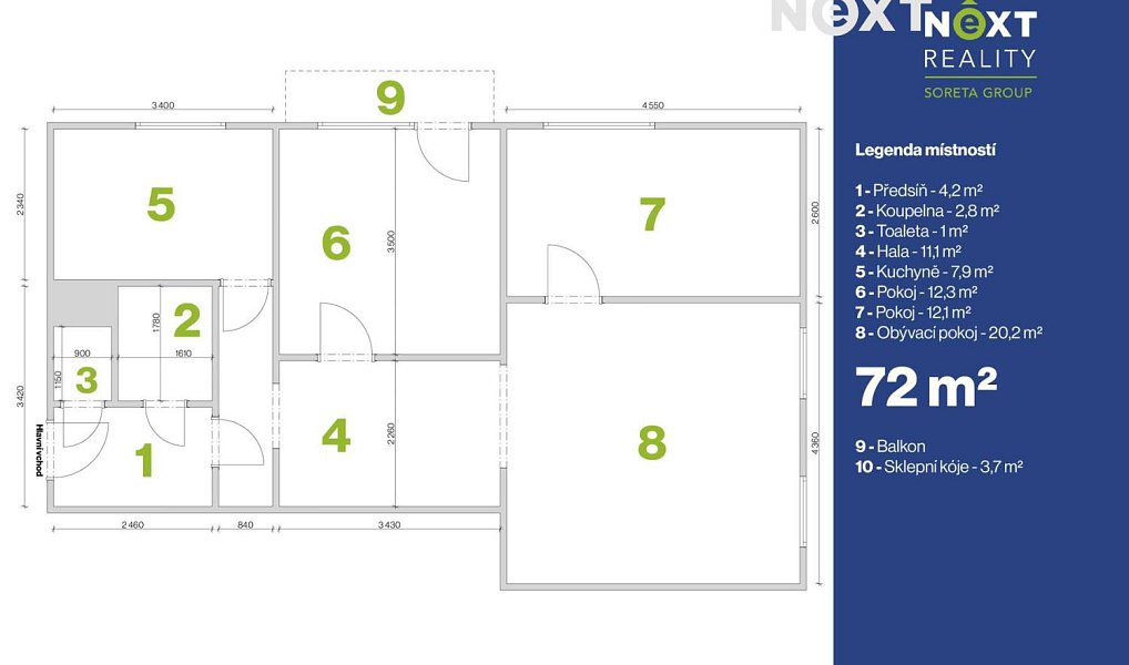 Prodej bytu 3+1 72 m², Tábor – náhled fotky 17
