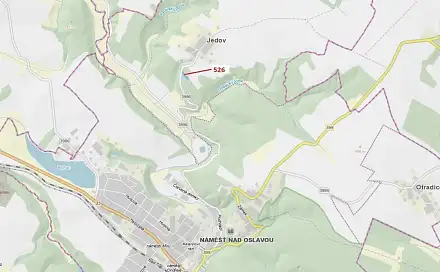 Dražba lesa 1 796 m², Náměšť nad Oslavou