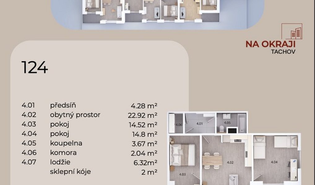 Prodej bytu 3+kk 73 m², Tachov – náhled fotky 12