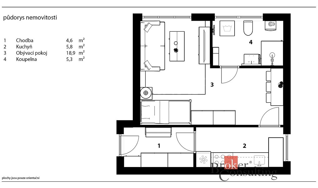 Pronájem bytu 1+kk 37 m², Žacléř – náhled fotky 13