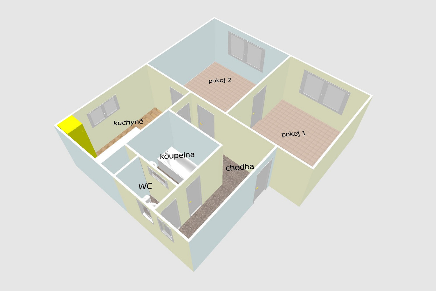 Prodej bytu 2+1 57 m²
