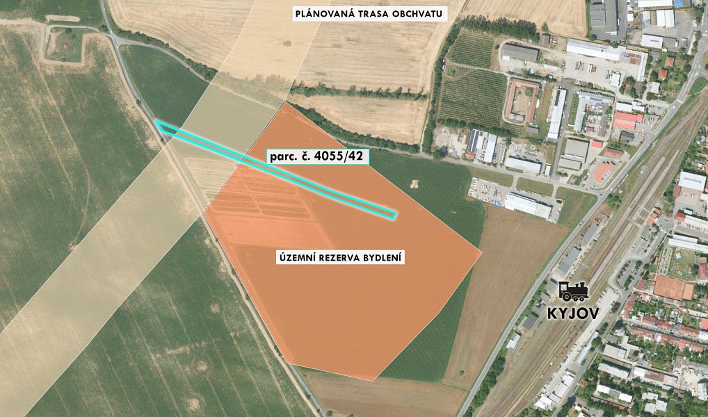 Prodej stavebního pozemku 2 936 m², Kyjov – náhled fotky 3