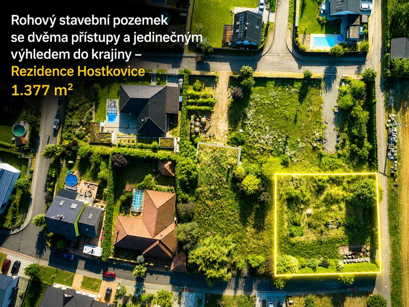 Prodej stavebního pozemku 1 377 m²