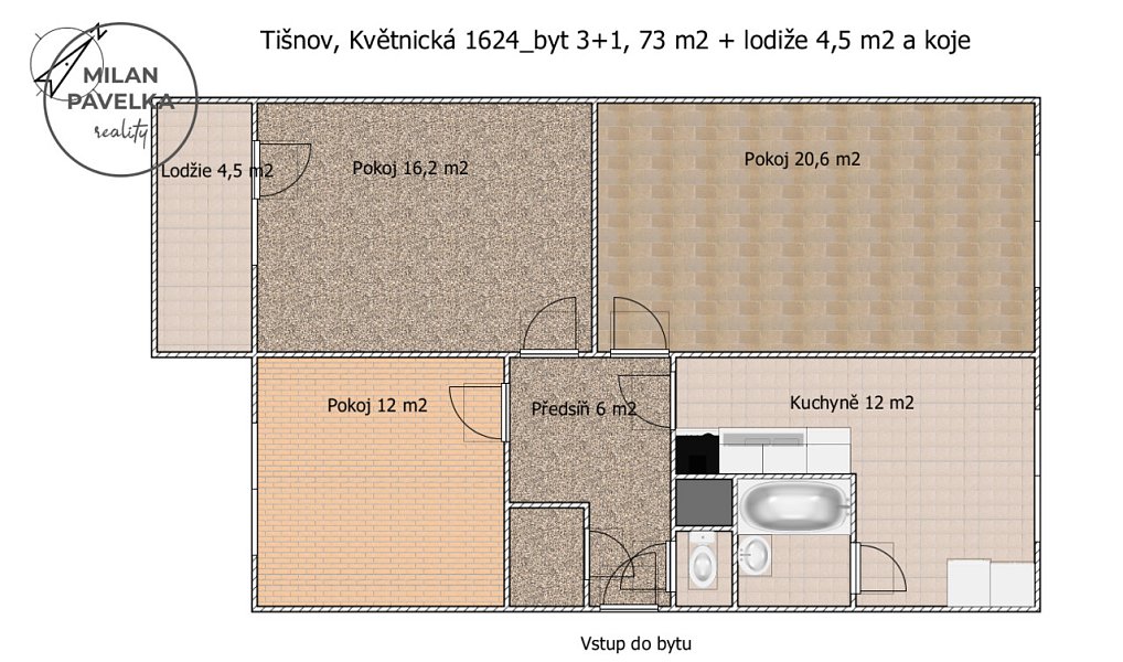 Prodej bytu 3+1 73 m², Tišnov – náhled fotky 16
