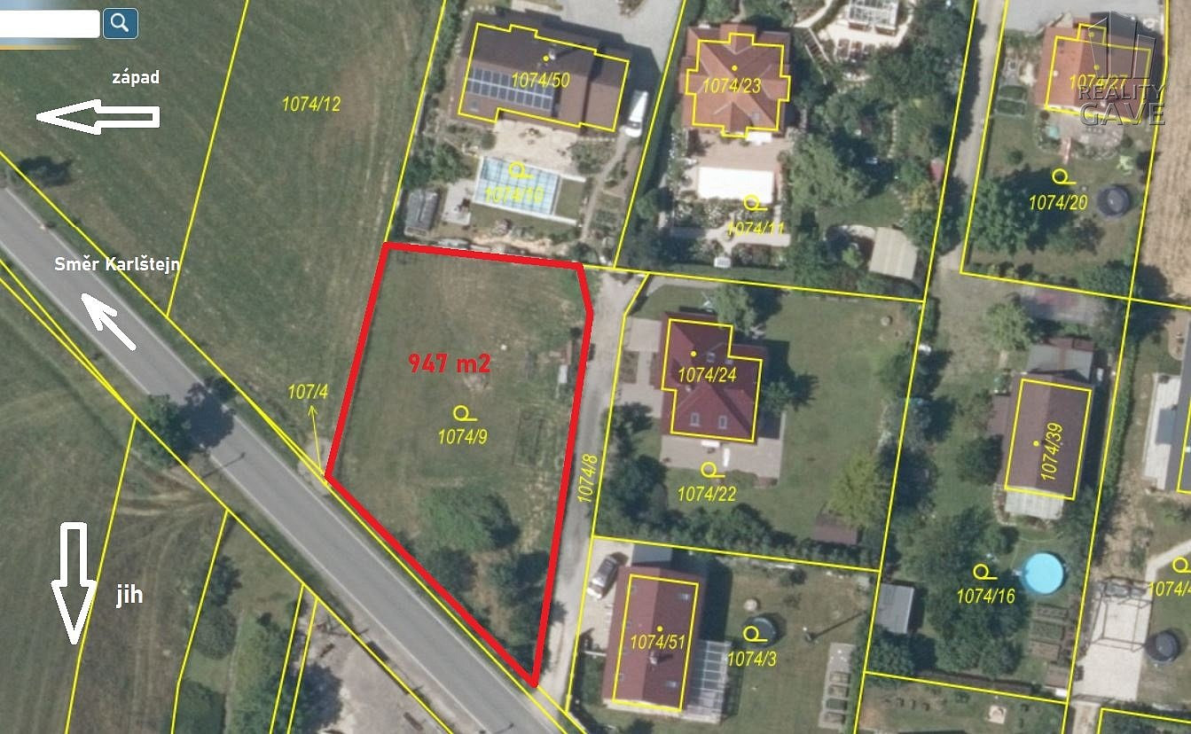 Prodej stavebního pozemku 947 m²