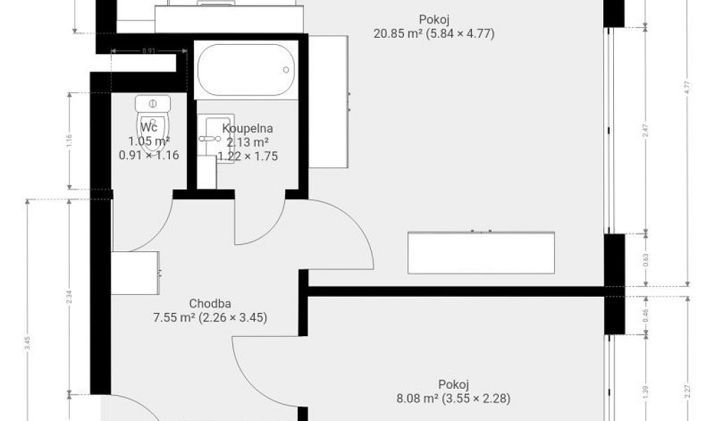 Pronájem bytu 2+kk 40 m², Brno – náhled fotky 15