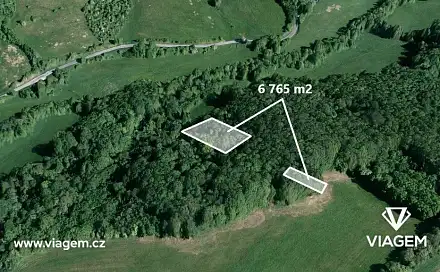 Prodej lesa 6 765 m², Kelníky, okres Zlín