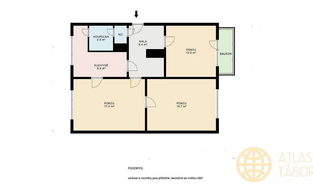 Prodej bytu 3+1 65 m², Kamenice nad Lipou – náhled fotky 2
