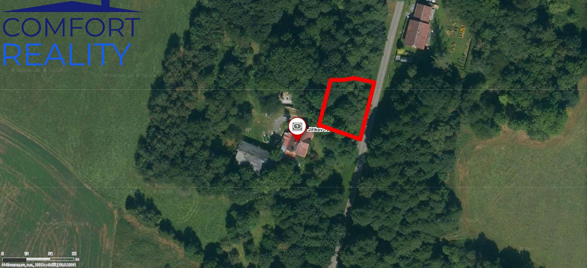 Prodej stavebního pozemku 637 m² – pohled 4