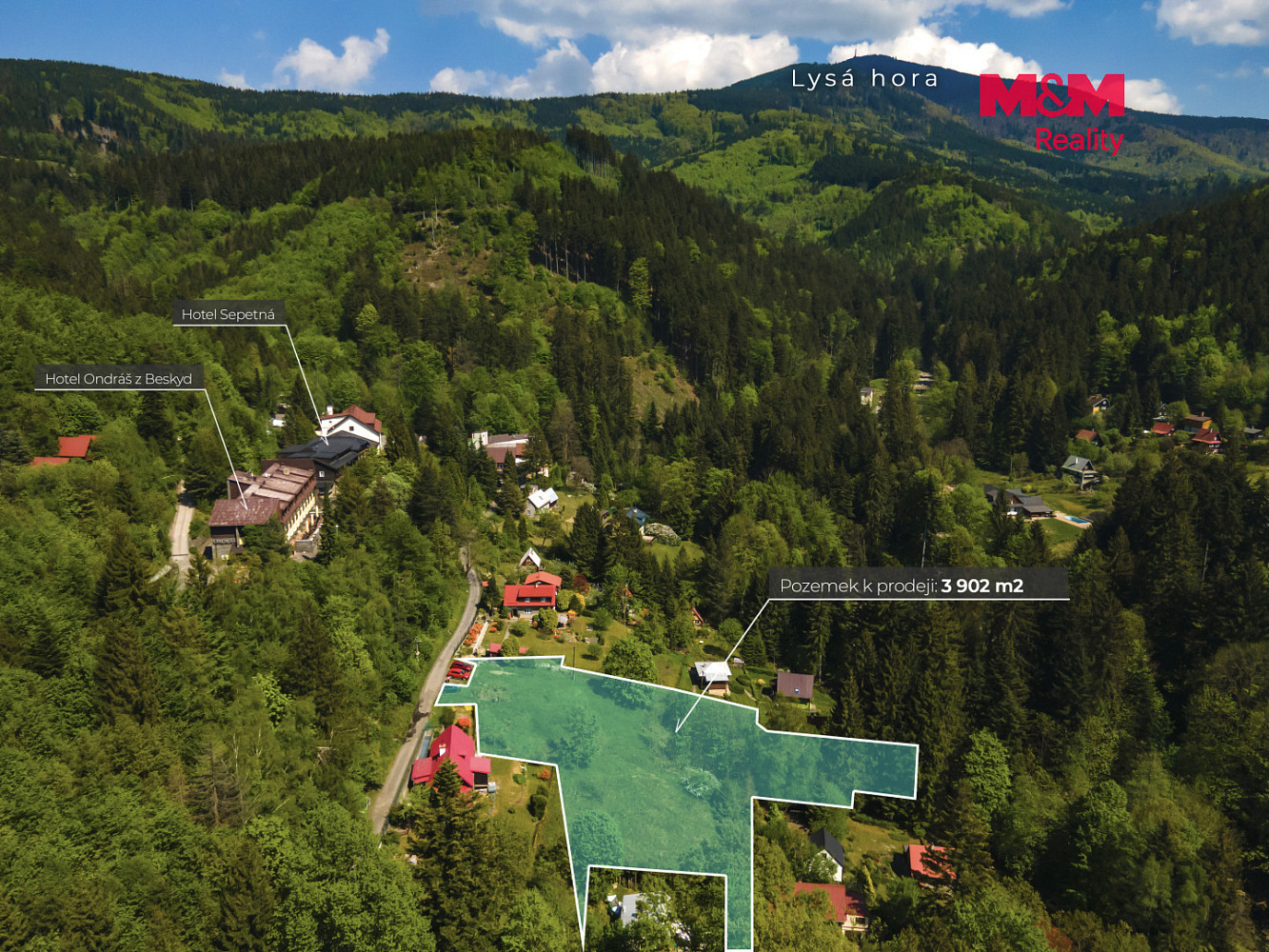 Prodej stavebního pozemku 3 902 m² – fotografie 3