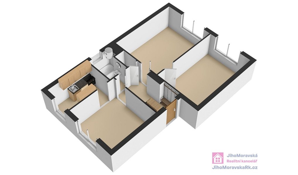 Pronájem bytu 3+1 79 m², Bořetice – náhled fotky 3