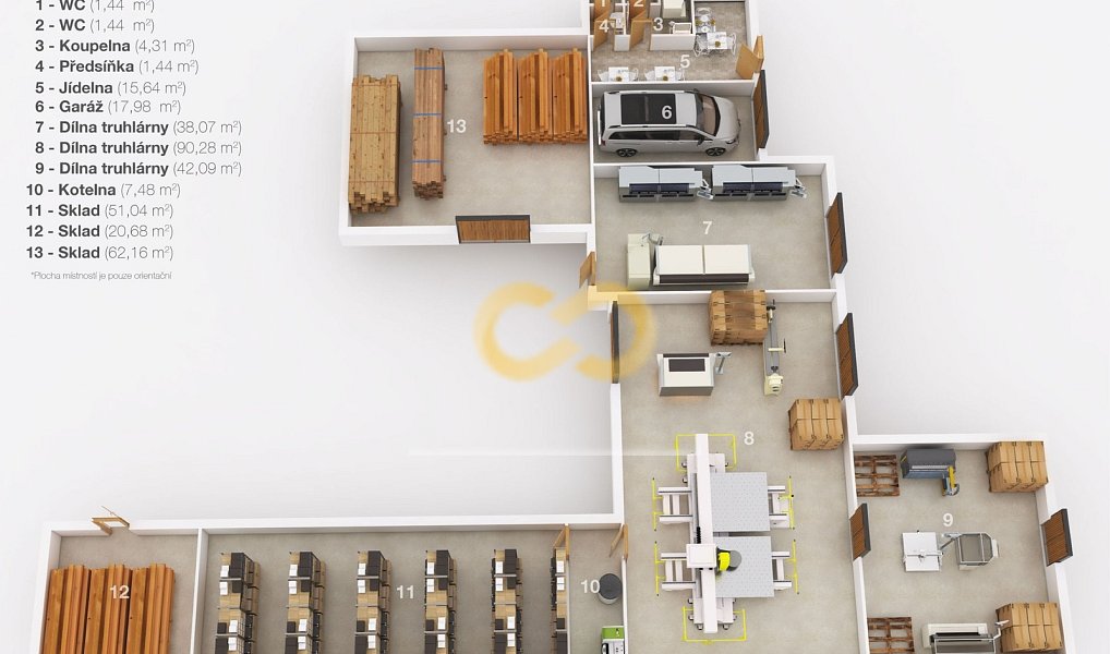Prodej výrobních prostor 930 m², Vlachovo Březí – náhled fotky 5