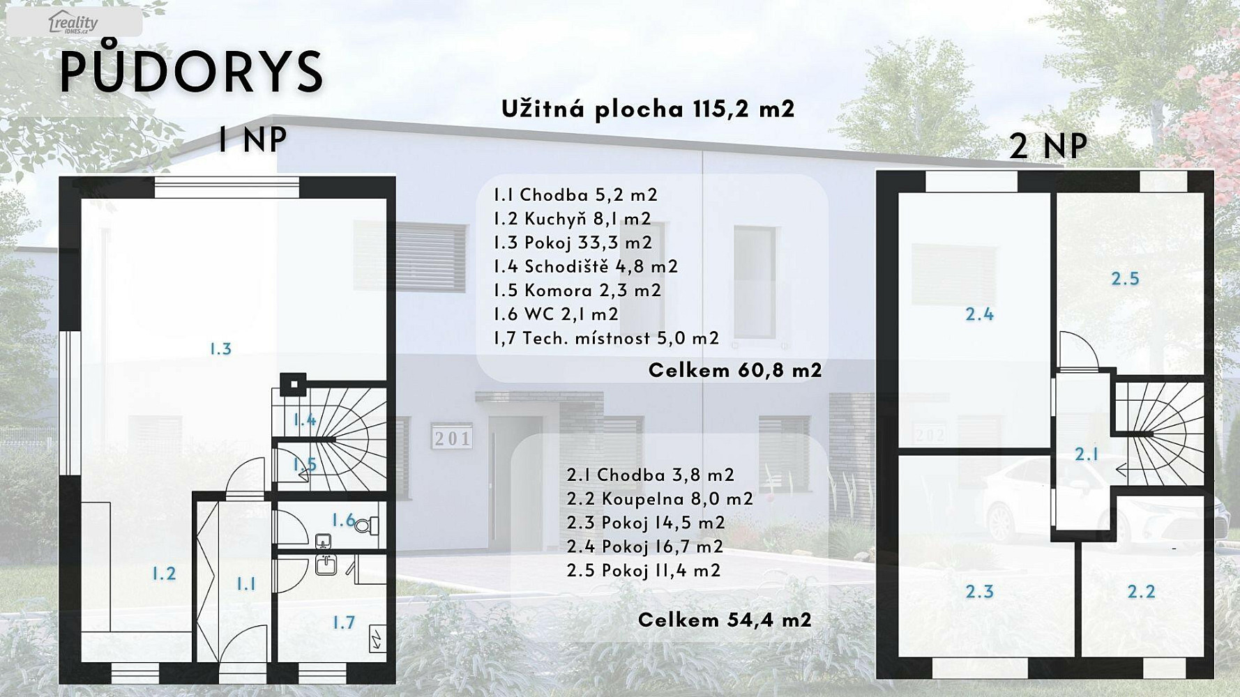 Prodej domu 113 m² s pozemkem 539 m² – další