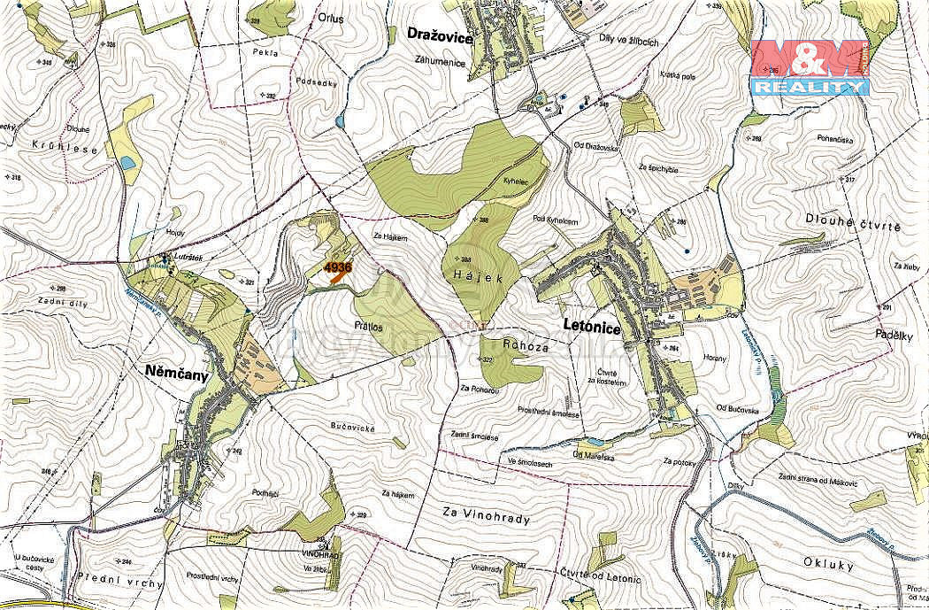Prodej lesa 1 773 m² – pohled 2
