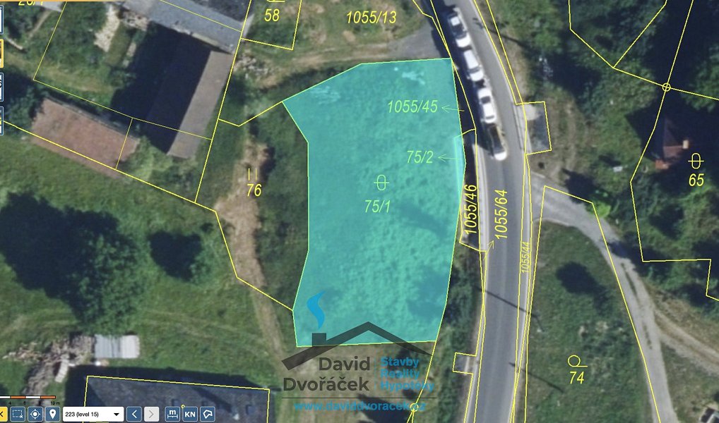 Prodej stavebního pozemku 748 m², Pohledy – náhled fotky 2