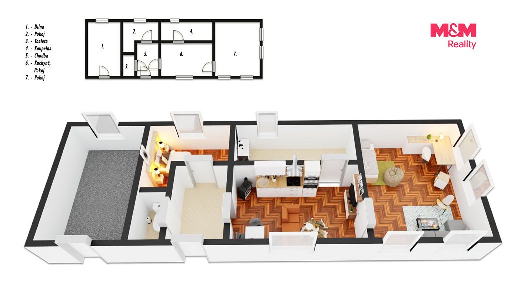 Prodej chaty/chalupy 100 m² s pozemkem 1 619 m², Voděrady – náhled fotky 2