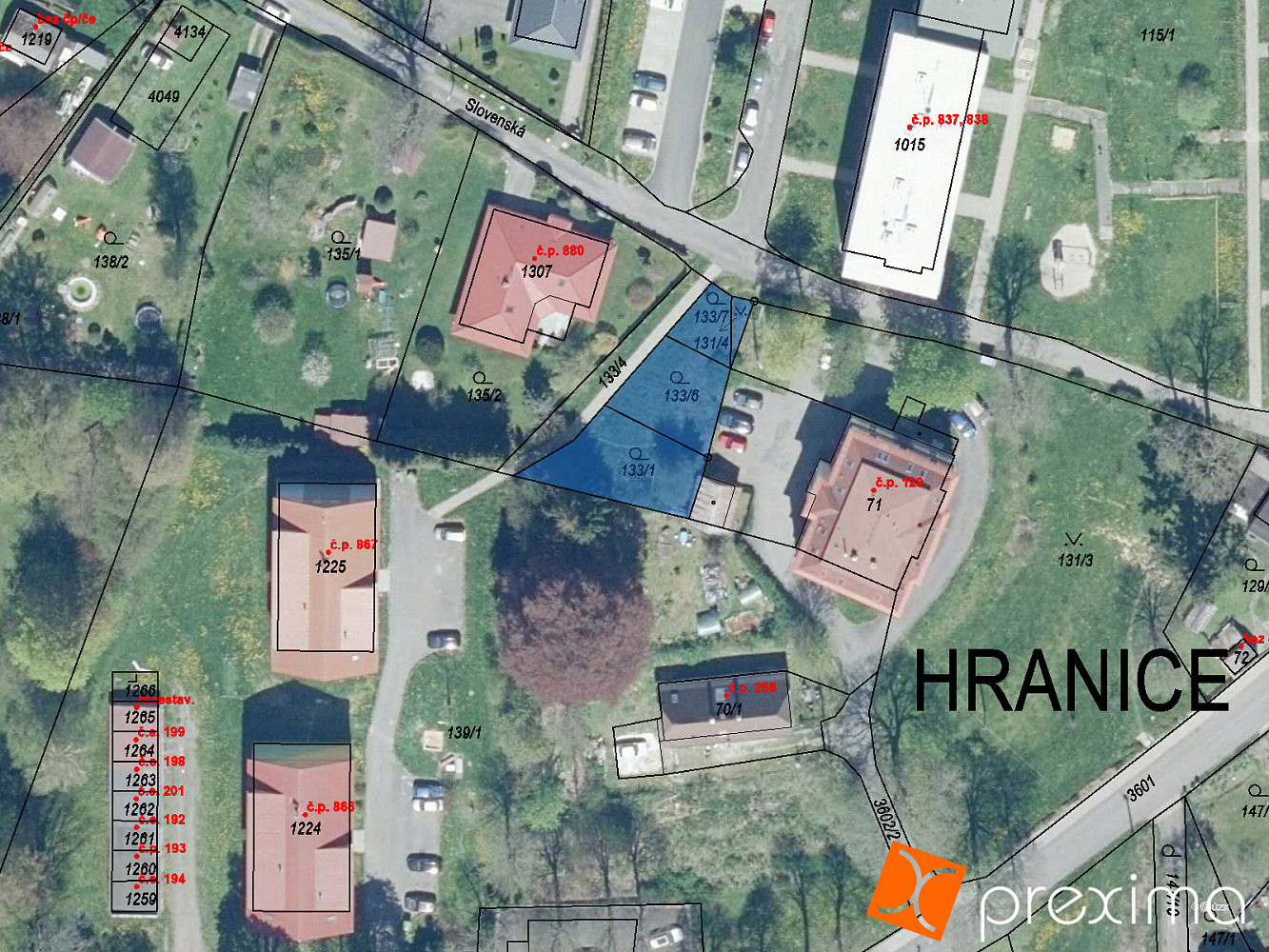 Prodej stavebního pozemku 427 m²