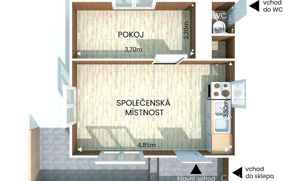 Prodej chaty/chalupy 25 m² s pozemkem 28 m², Mokrá-Horákov – náhled fotky 13