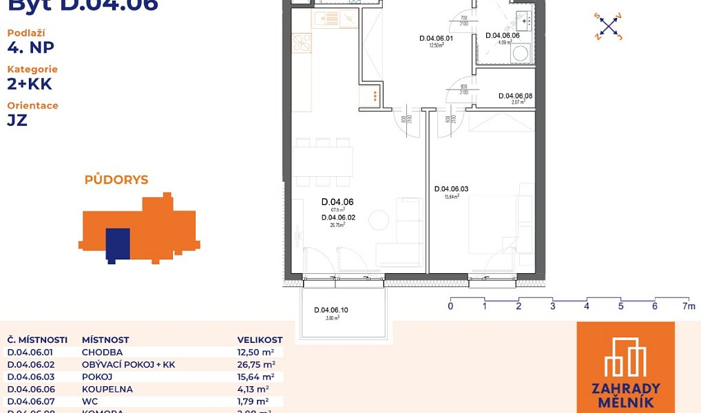 Prodej bytu 2+kk 68 m², Mělník – náhled fotky 6