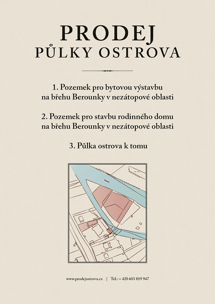 Prodej stavebního pozemku 8 412 m², Černošice