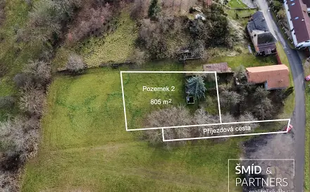 Prodej stavebního pozemku 805 m², Křesetice, okres Kutná Hora
